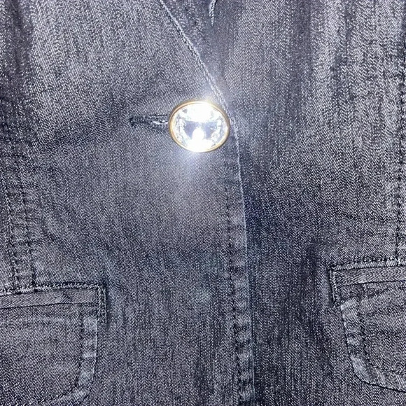 Y2K Bisou Bisou dark jean blazer size 8 - Picture 4 of 8